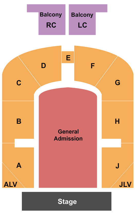 Shrine Mosque Endstage GA Floor Seating Chart