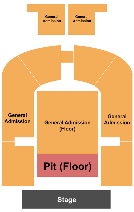 Shrine Mosque Endstage GA Pit/GA Bowl Seating Chart