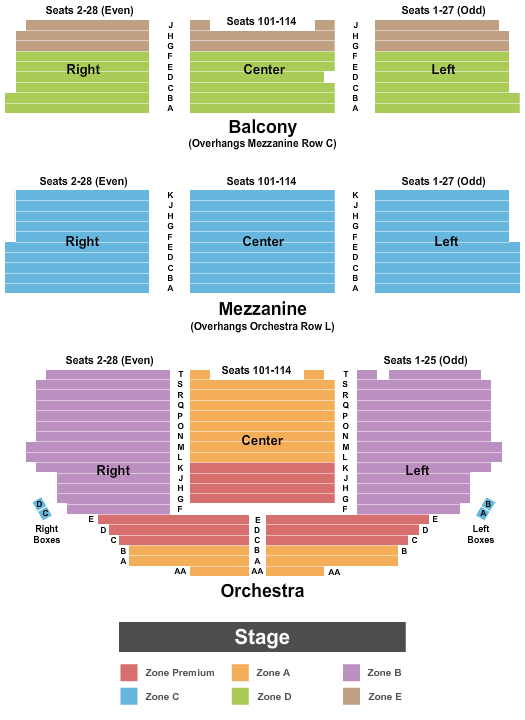 Shubert Theater Seating Chart