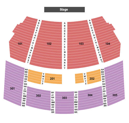 Sight & Sound Theatres - PA Endstage Seating Chart