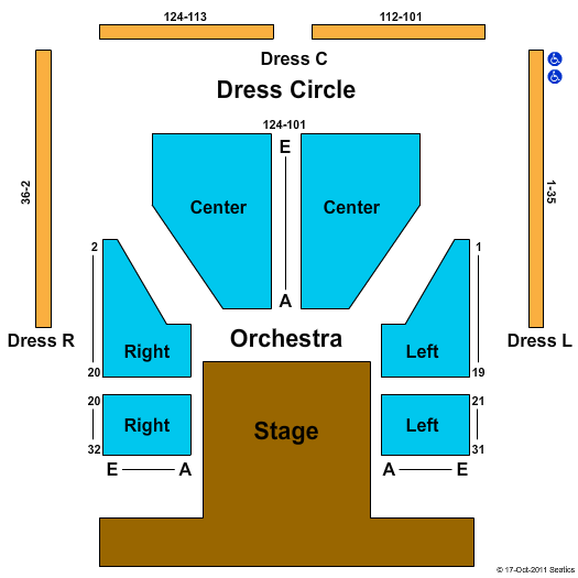 The Max at Signature Theatre - Arlington Endstage - Floor - Left Right Center Seating Chart