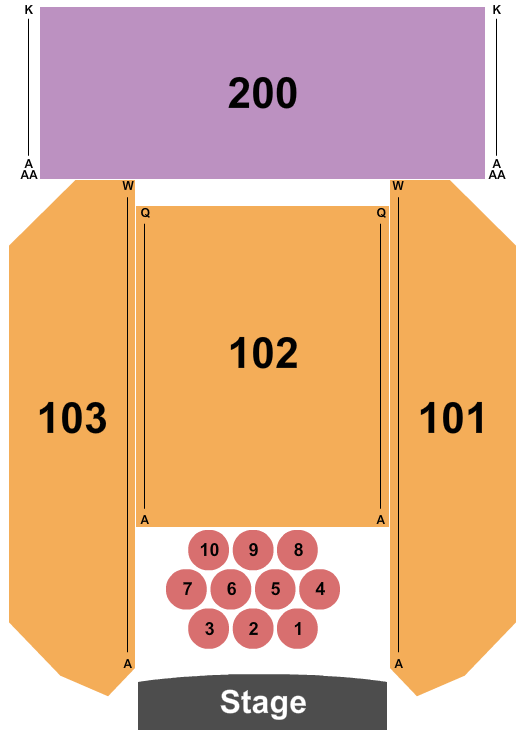 Silver Creek Event Center At Four Winds Endstage Tables Seating Chart