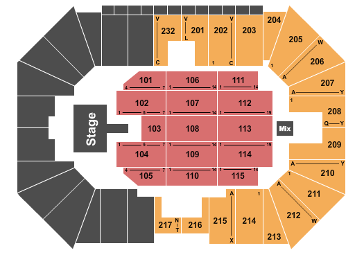 Silver Spurs Arena Seating Chart