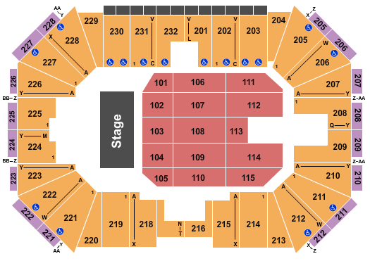 Silver Spurs Arena Riverside Experience Seating Chart