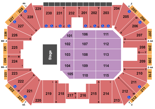 Silver Spurs Arena Totally 90s Seating Chart