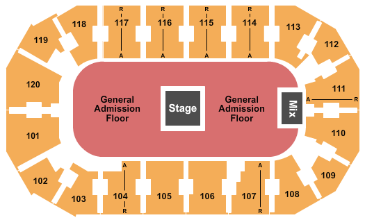 Cable Dahmer Arena Arcade Fire Seating Chart
