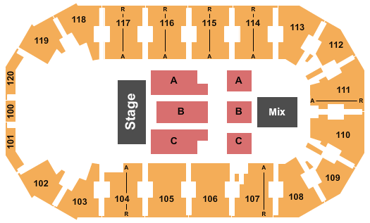 Cable Dahmer Arena The Roadshow Seating Chart