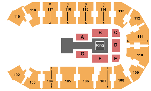 Cable Dahmer Arena WWE Seating Chart