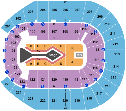 Simmons Bank Arena Blake Shelton Seating Chart