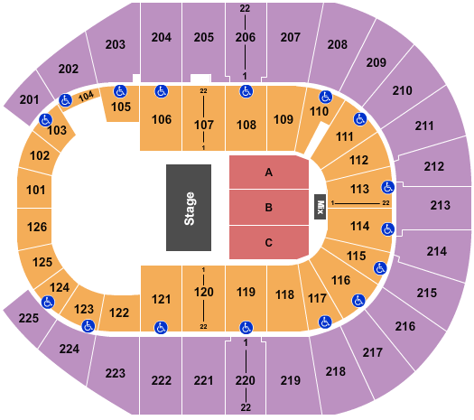 Simmons Bank Arena Blippi Seating Chart