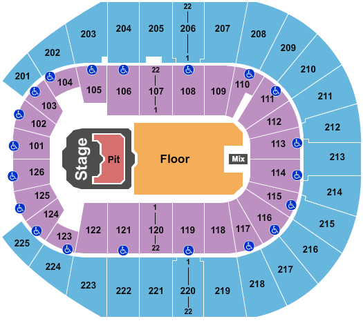 Simmons Bank Arena Chris Stapleton 2 Seating Chart