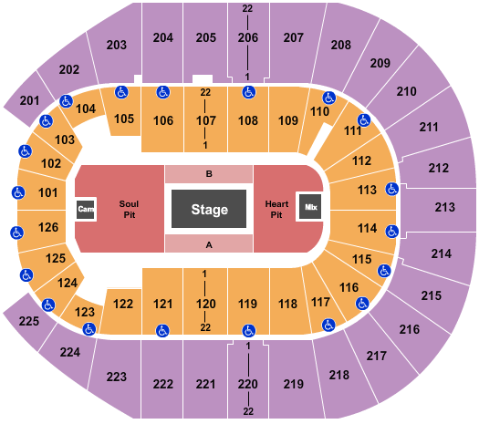 Simmons Bank Arena Eric Church 2 Seating Chart