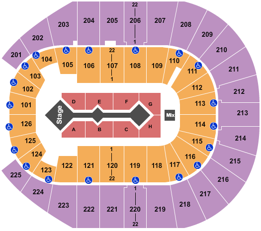 Simmons Bank Arena For King and Country Seating Chart