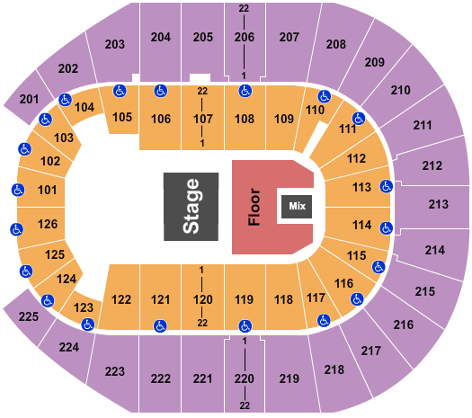 Simmons Bank Arena Foreigner Seating Chart
