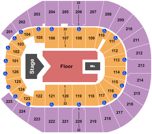 Simmons Bank Arena Jelly Roll Seating Chart