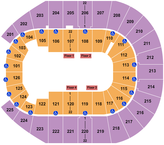 Simmons Bank Arena Jurassic World Seating Chart