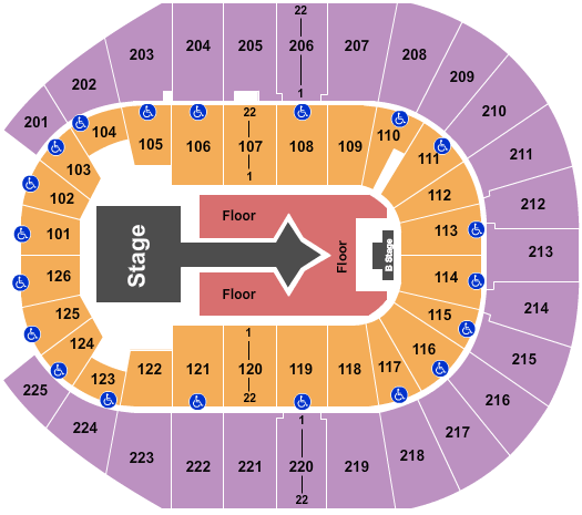 Simmons Bank Arena Justin Bieber 2020 Seating Chart