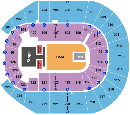 Simmons Bank Arena Kenny Chesney 2 Seating Chart