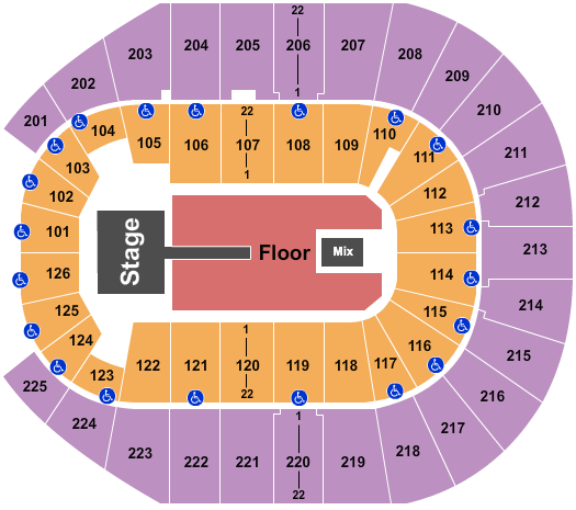 Simmons Bank Arena Maroon 5 Seating Chart