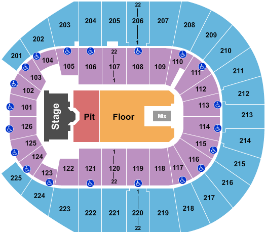 Simmons Bank Arena Nickelback Seating Chart