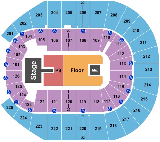 Simmons Bank Arena Parker McCollum Seating Chart