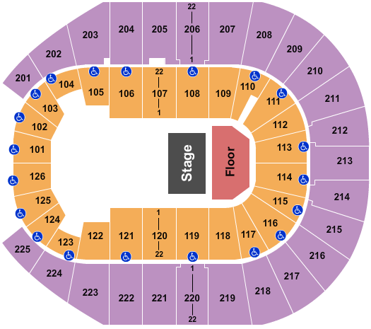 Simmons Bank Arena Tamia & Joe Seating Chart