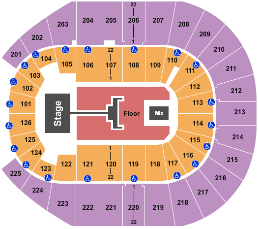 Simmons Bank Arena TobyMac Seating Chart