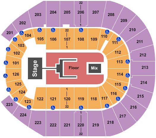 Simmons Bank Arena Tobymac 2 Seating Chart
