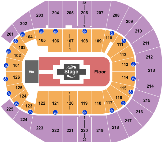 Simmons Bank Arena Zach Bryan Seating Chart