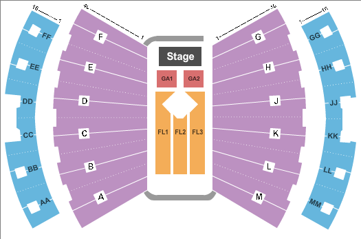 Assembly Hall - IN Luke Bryan Seating Chart