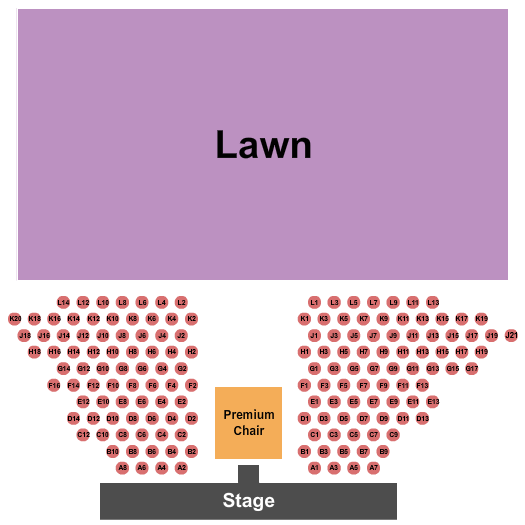 Simsbury Meadows Performing Arts Center Endstage Tables W/ Chair Seating Chart