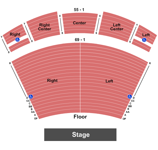 Concert Hall at Singletary Center for the Arts Seating Chart