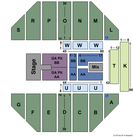 Sioux Falls Arena Brantley Gilbert Seating Chart
