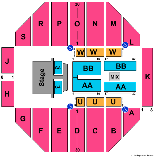 Sioux Falls Arena Miranda Lambert Seating Chart