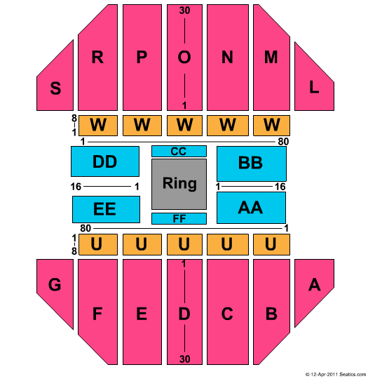 Sioux Falls Arena WWE Seating Chart