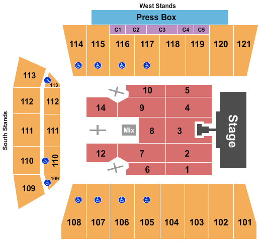 Skelly Field at H.A. Chapman Stadium Def Leppard Seating Chart