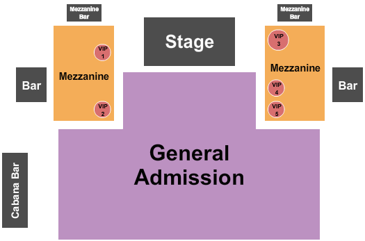 Skydeck on Broadway GA/Mezz/VIP Seating Chart