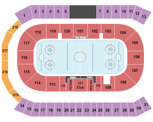 Sleeman Centre Hockey Seating Chart