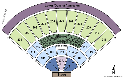 Toyota Amphitheatre Endstage Pit 2 Seating Chart