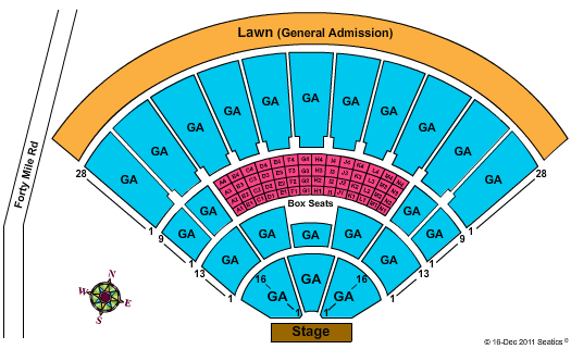 Toyota Amphitheatre General Admission Seating Chart