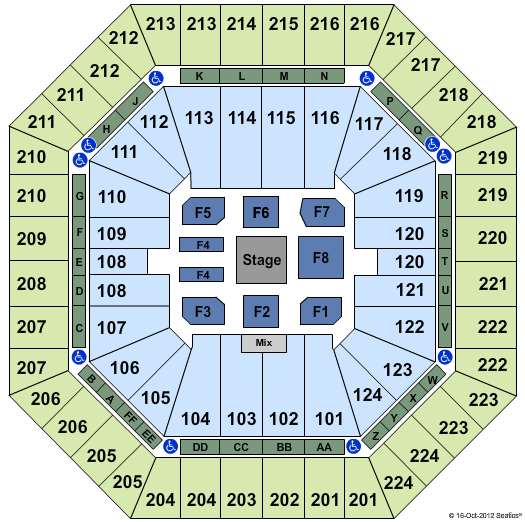 Sleep Train Arena Center Stage GA Seating Chart