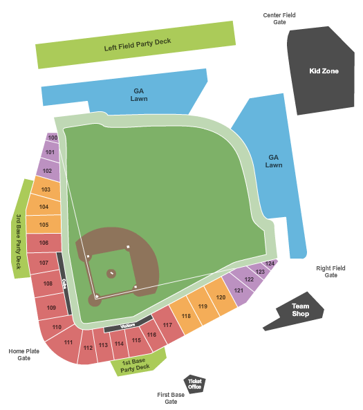 Sloan Park seating chart for the chicago cubs