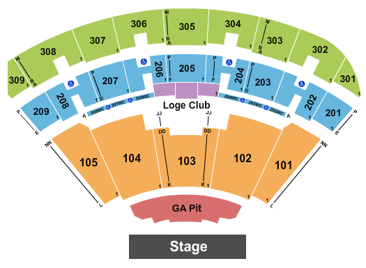 Smart Financial Centre Endstage GA Pit Seating Chart