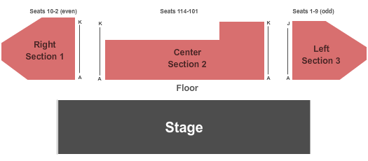 Smith Theatre End Stage Seating Chart