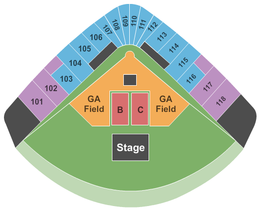 Smokies Stadium Concert Seating Chart