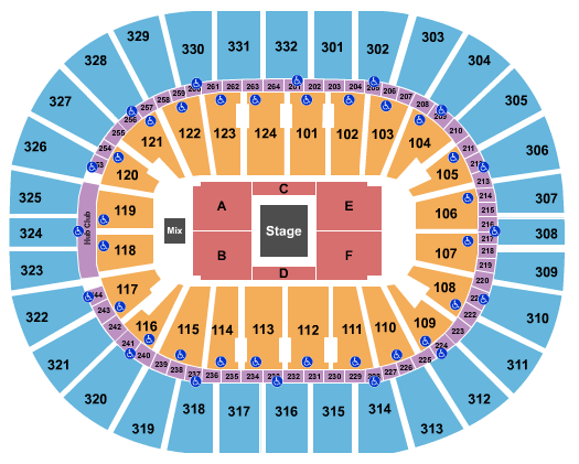 Smoothie King Center Center Stage 1 Seating Chart