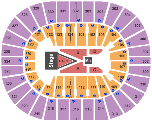 Smoothie King Center Fallout Boy Seating Chart