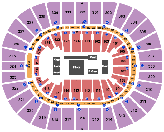 Smoothie King Center Gymnastics Seating Chart