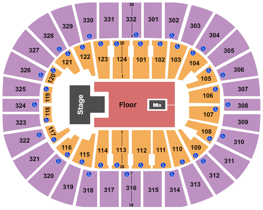 seating chart for Smoothie King Center - Paramore - eventticketscenter.com