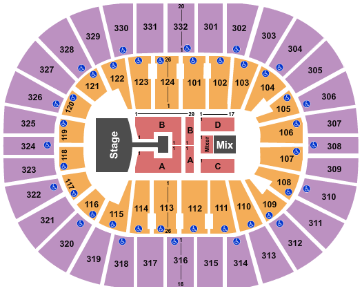 Smoothie King Center Queen & Adam Lambert Seating Chart